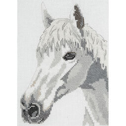 White Beauty Horse Cross Stitch Starter Kit