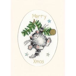 Swing Into Xmas Cross Stitch Christmas Card Kit