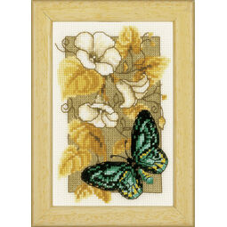 Butterfly On Flowers 2 Cross Stitch Kit