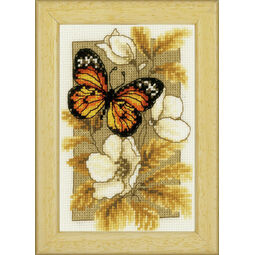 Butterfly On Flowers 1 Cross Stitch Kit