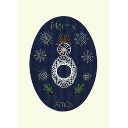 Christmas Snowman Cross Stitch Card Kit