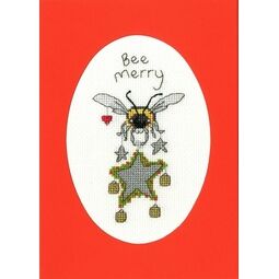 Bee Merry Cross Stitch Christmas Card Kit