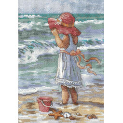 Girl At The Beach Cross Stitch Kit