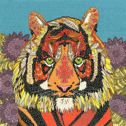 Jewelled Tiger Cross Stitch Kit