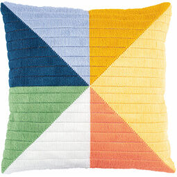 Coloured Triangles 2 Long Stitch Cushion Panel Kit