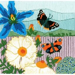 Butterfly Meadow Silken Long Stitch Kit