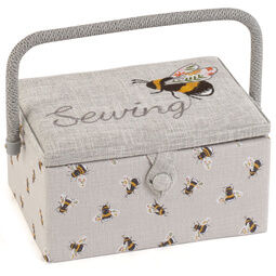 Hobby Gift Embroidered Bee Sewing Box