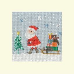Delivery By Sledge Cross Stitch Christmas Card Kit
