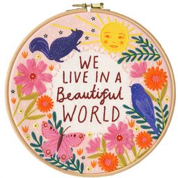 Beautiful World Embroidery Hoop Kit