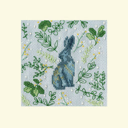 Scandi Hare Cross Stitch Christmas Card Kit