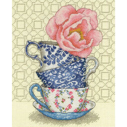 Rose Tea Cross Stitch Kit