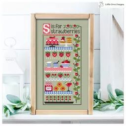 S Is For Strawberries Cross Stitch Kit