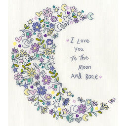 Love You To The Moon Cross Stitch Kit