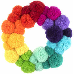 Pom Pom Wreath Kit Rainbow