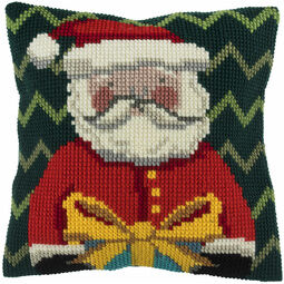 Father Christmas Chunky Cross Stitch Cushion Cover Kit