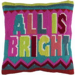 All Is Bright Chunky Cross Stitch Cushion Cover Kit