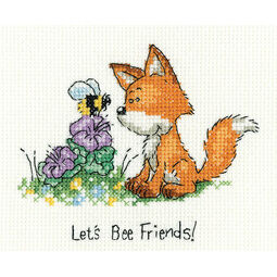 Let's Bee Friends (Little Foxes) Cross Stitch Christmas Kit