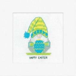 Gonk Easter Egg Green Cross Stitch Card Kit