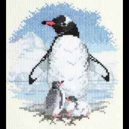 Birds - Penguins And Chicks Cross Stitch Kit