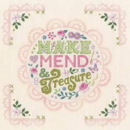 Make, Mend And Treasure Cross Stitch Kit