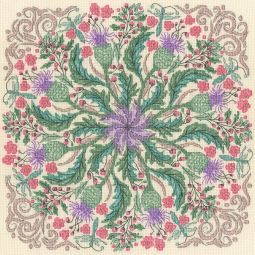 Swirling Thistles Cross Stitch Kit