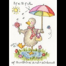 Sunshine And Rainbows Cross Stitch Kit