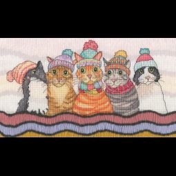 A Cosy Clowder Cross Stitch Kit