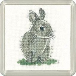 Little Friends Baby Rabbit Coaster Cross Stitch Kit