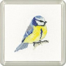 Little Friends Blue Tit Coaster Cross Stitch Kit
