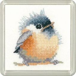 Little Friends Chickadee Coaster Cross Stitch Kit