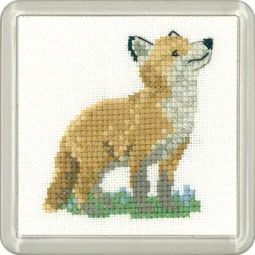 Little Friends Fox Cub Coaster Cross Stitch Kit