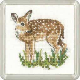 Little Friends Fawn Coaster Cross Stitch Kit
