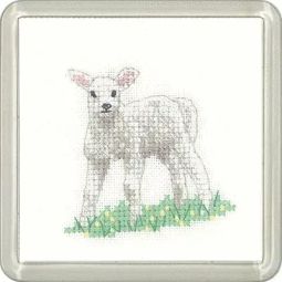 Little Friends Lamb Coaster Cross Stitch Kit