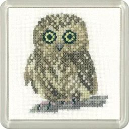 Little Friends Owl Coaster Cross Stitch Kit