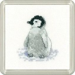 Little Friends Penguin Coaster Cross Stitch Kit