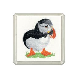 Little Friends Puffin Coaster Cross Stitch Kit