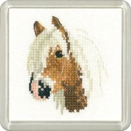 Little Friends Palomino Pony Coaster Cross Stitch Kit