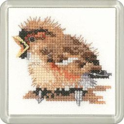 Little Friends Sparrow Coaster Cross Stitch Kit