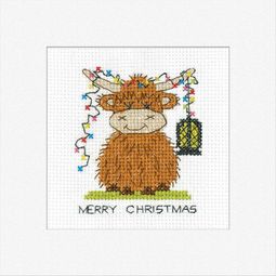 Highland Lantern Christmas Card Cross Stitch Kit