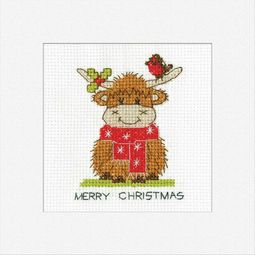 Highland Scarf Christmas Card Cross Stitch Kit