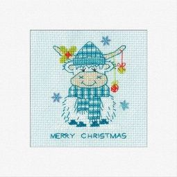 Highland Tartan Christmas Card Cross Stitch Kit