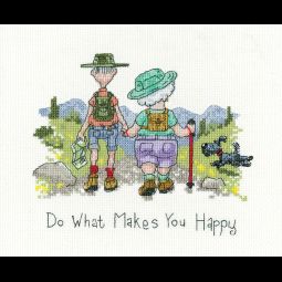 Do What Makes You Happy Cross Stitch Kit by Peter Underhill