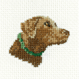 Little Friends Chocolate Labrador Cross Stitch Kit