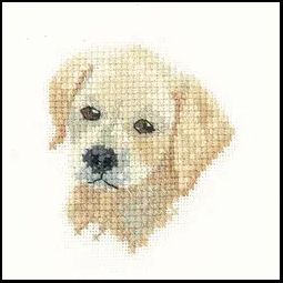 Little Friends Golden Labrador Puppy Cross Stitch Kit