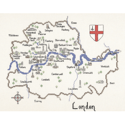 London Map Cross Stitch Kit