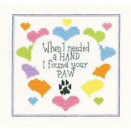 I Found Your Paw cross stitch kit by Peter Underhill