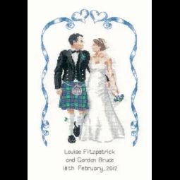 Scottish Wedding cross stitch kit by Peter Underhill