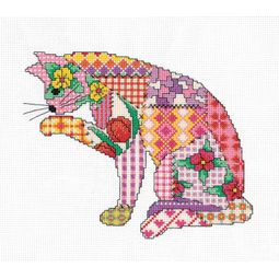 Patchwork Cat Cross Stitch Kit