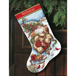 Santa's Journey Stocking Cross Stitch Kit