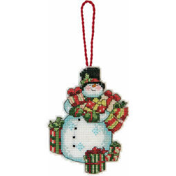 Snowman Ornament Cross Stitch Kit